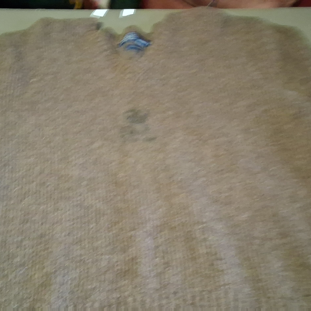 Ralph Lauren Men's V-Neck Sweater in Heathered Brown - Picture 7 of 7